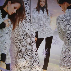 Elegant Jacket, Skirt in Crochet pattern magazine Duplet 107 Self Study tutorial image 6