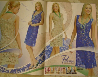 Party dress, in Crochet pattern magazine Duplet 123 - Self Study tutorial