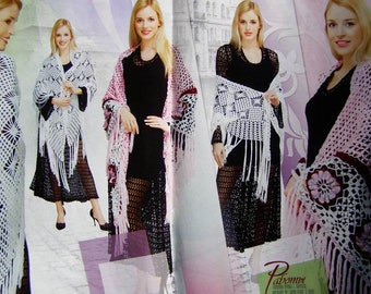 Vest, Sweater, Dress in Crochet pattern magazine Duplet 129 Self Study tutorial