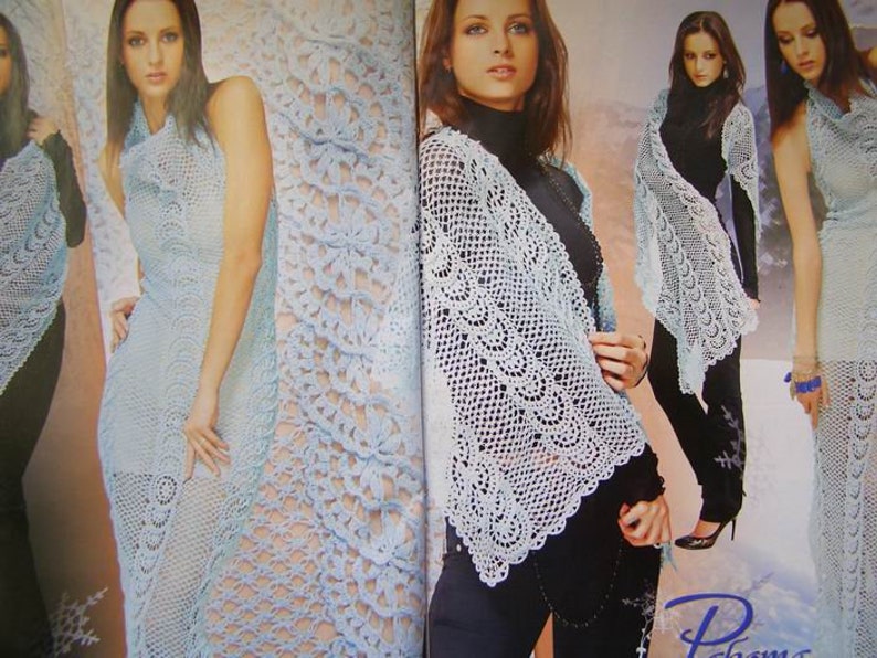 Red Black Dress Vest in Crochet pattern magazine Duplet 106 Self Study tutorial