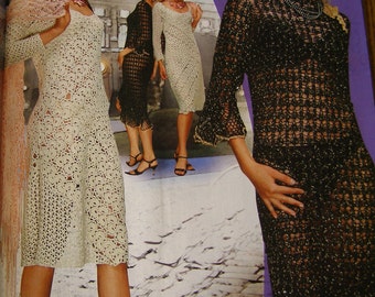 Crochet patterns wedding dress prom dress Duplet Crochet Home Study school Ukrainian tutorial magazine issue 7