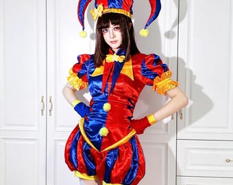 Traje de Tadc Pomni, Cosplay de Pomni, Circo Digital Increíble Cosplay de Pomni, Traje de Halloween
