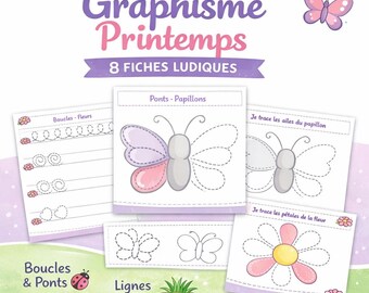 Graphisme Printemps – GS - 8 fiches ludiques à imprimer