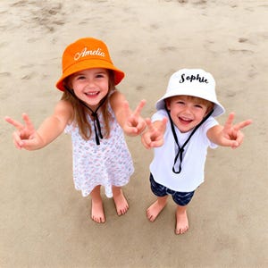 Unique Embroidered Kids' Bucket Hat,Personalized Sun Protection Hat for Camping,Custom Design Baby Hat, Thoughtful Present for Little Ones
