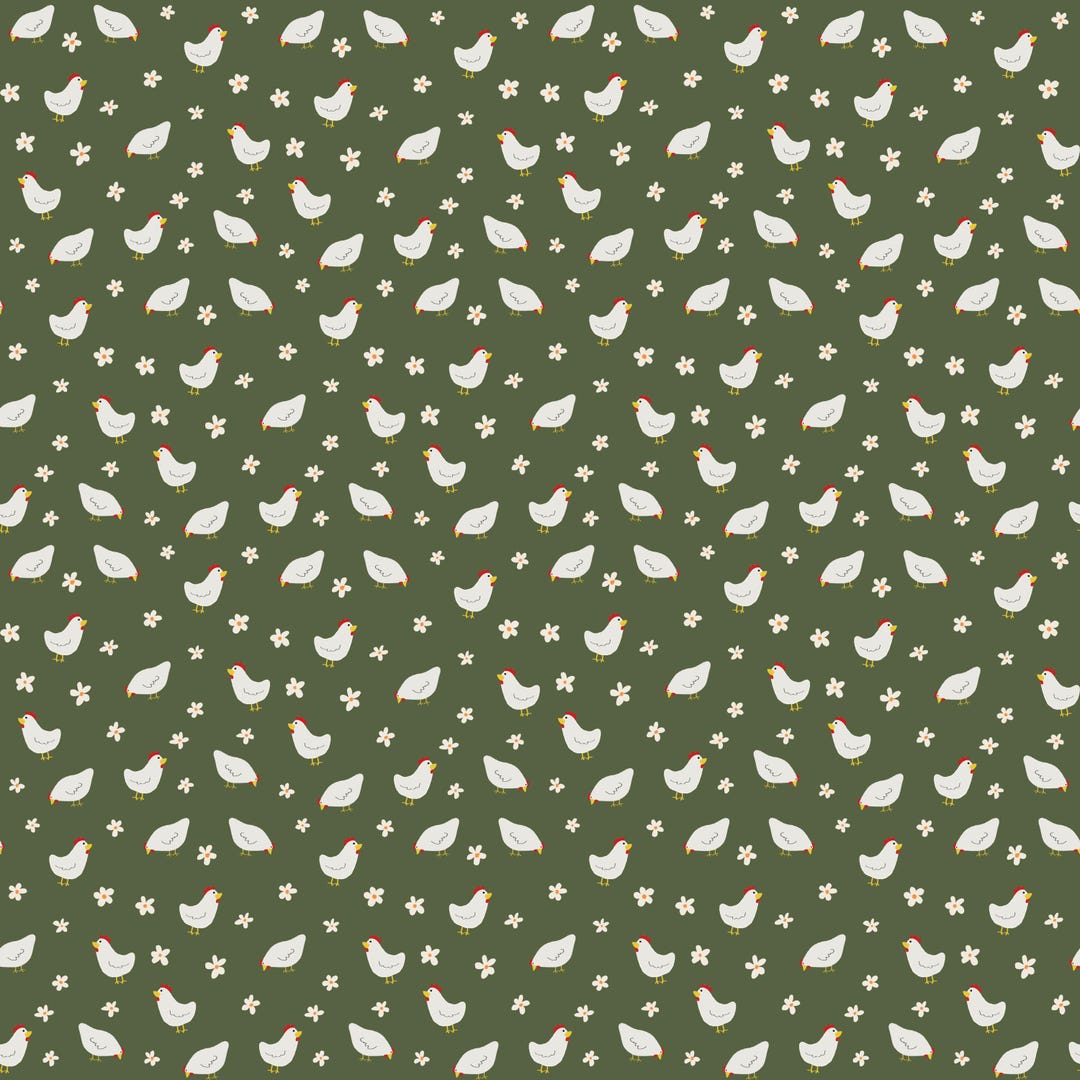 Farmhouse Chicken Seamless Pattern - Etsy