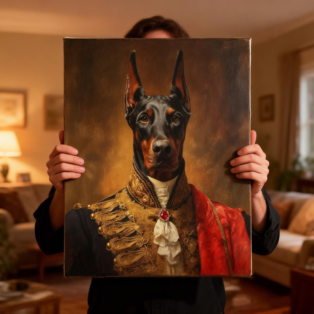 Custom Royal Pet Portrait Painting,renaissance Dog Portrait From Photo ...