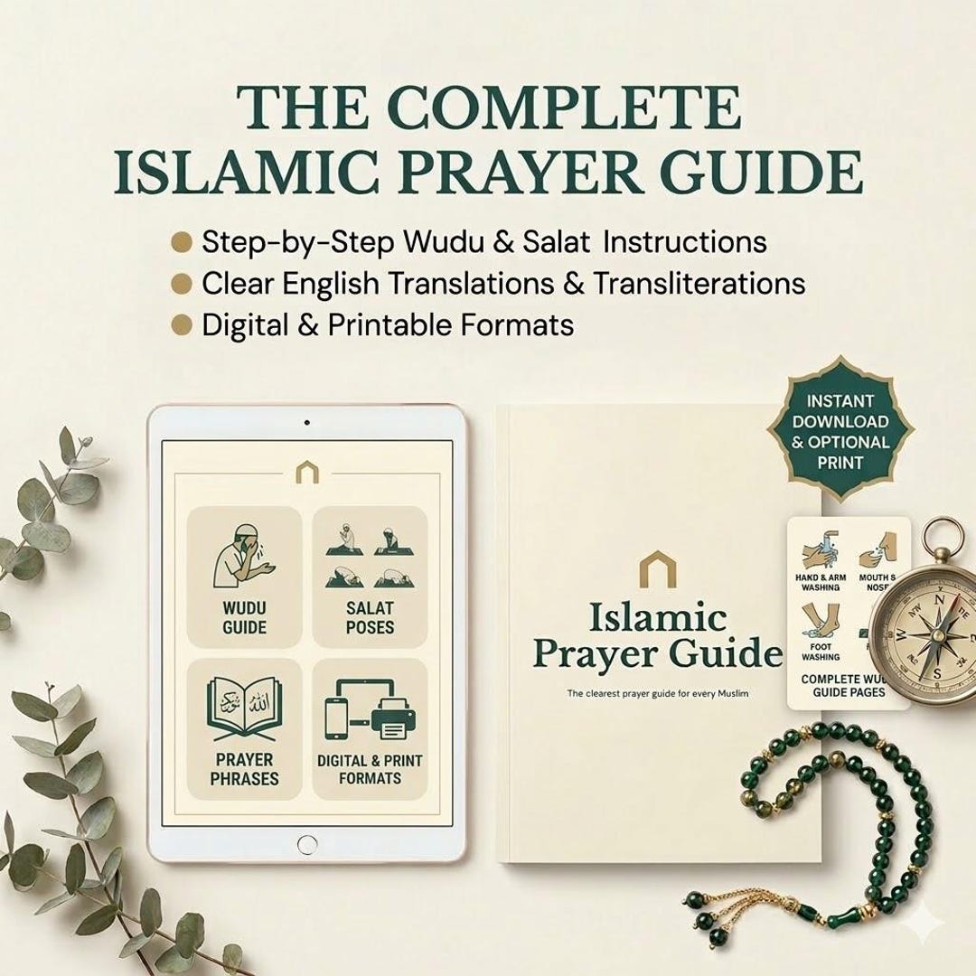 How to Pray Salah Guide for Beginners | Islamic Prayer Guide PDF | Step ...