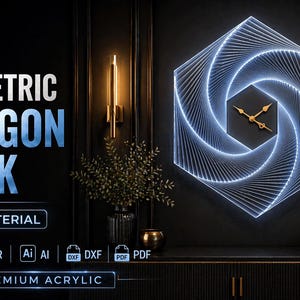 RELOJ HEXAGONAL PARAMÉTRICO - 40 capas * 3 mm