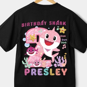 Födelsedagshaj PNG, hajfödelsedag PNG-design, 2-årsfödelsedagsflicka PNG-design, anpassat namn ålder 2, barnhajfestgrafik, PNG-sublimering