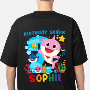 Birthday Shark PNG, Shark Birthday PNG Design, 2nd Birthday Girl PNG Design, Custom Name Age 2, Kids Shark Party Graphic, Png Sublimation