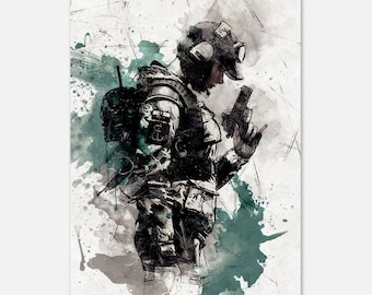 Póster de papel de Rainbow Six Siege Ela