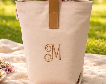 Bolsa de lona personalizada para transportar vino, bolsa para dos botellas, bolsa de regalo para vino con monograma.