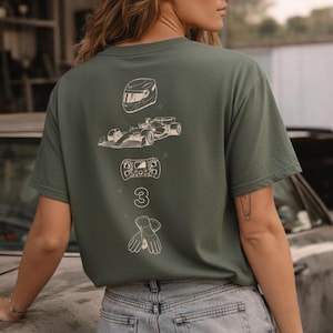 Custom Racing Shirt, Formula 1 Shirt, Custom Number Shirt, Minimalist Graphic Tee, Formula 1 Shirt, Formula 1 Fan Gift, Fine Line Shirt
