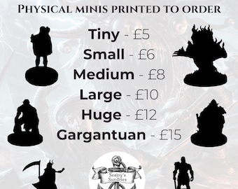 Monster Manual (2014) | Multiple monsters | Physical mini | 3D Printed