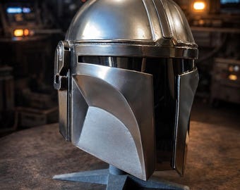 Hand-Painted Galactic Bounty Hunter Helmet, Custom-Sized Sci-Fi Cosplay Prop