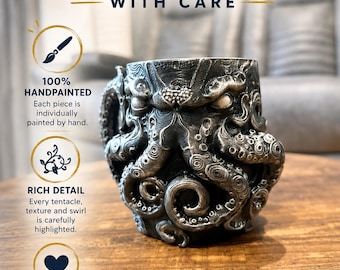 Octopus Mug Planter, Nautical Desk Organizer and Dice Holder