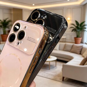 Magnetyczne etui tytanowe do iPhone'a 17 16 15 14 Pro Max | Matowa, twarda obudowa z osłoną obiektywu zdjęcie 4