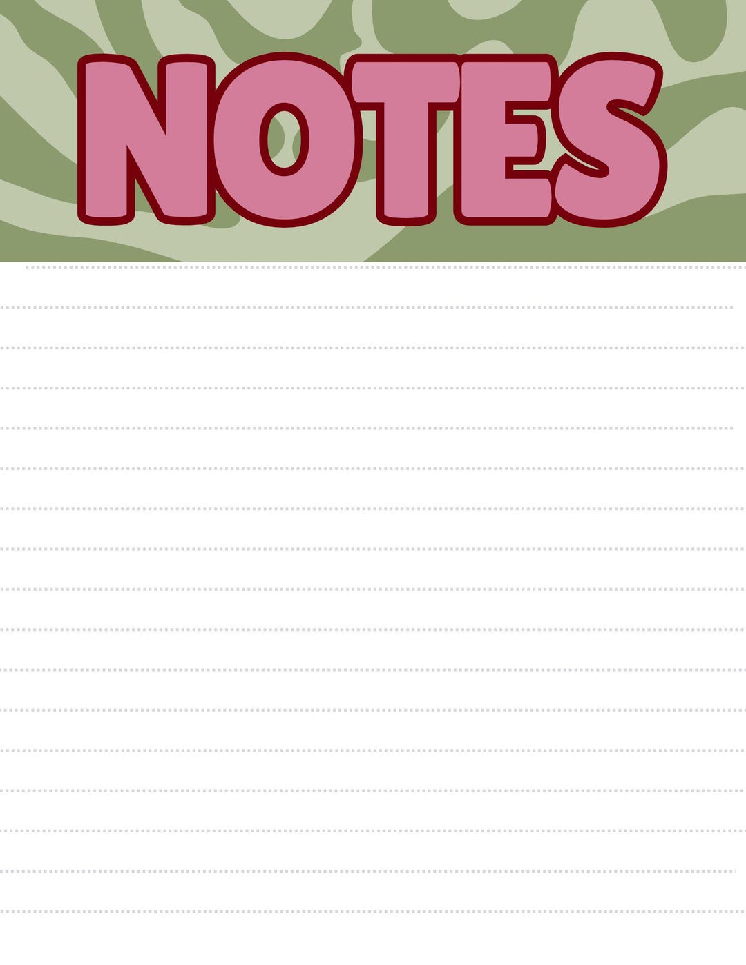 Animal Style Printable Notes - Etsy