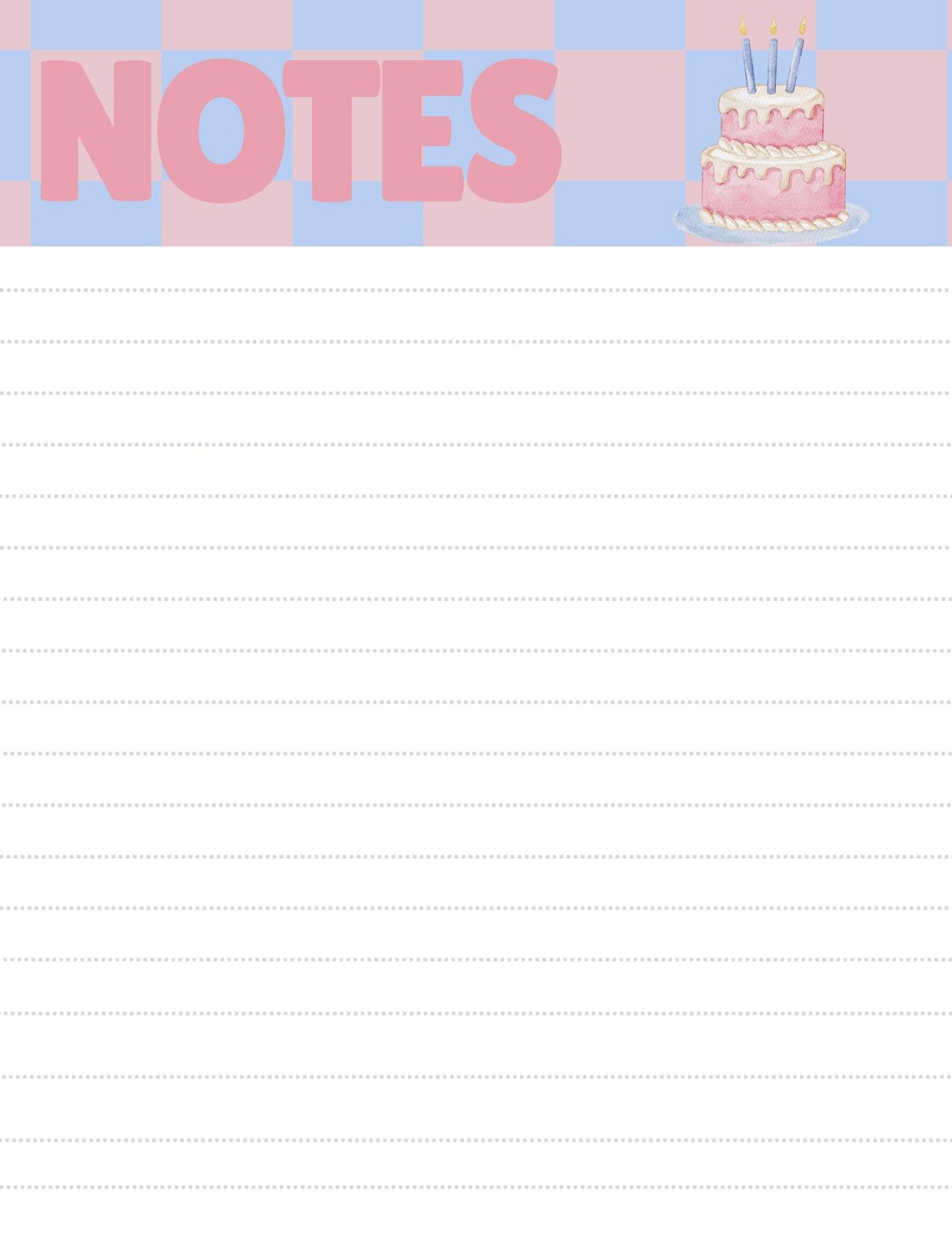 Fancy Notes Download Pastel Notes Printable/ Lined Notes Page/ Coquette Stationery/ Seasonal ...
