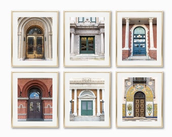 Tampa Doors Wall Art Set of 6, Historic Ybor City Architecture Photography Prints, Tampa Florida Decor, Colorful Door Art, Gallery Wall