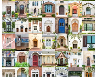 Doors of Winter Park Florida 12" x 18" Poster Prints Colorful Wall Art Decor Architecture Door Poster, Modern Classic Historical Winter Park