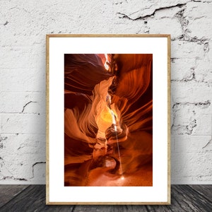 Antelope Canyon Fotodruck Fotografie, Wand Kunst Dekor, Arizona Canyons, Seite Arizona Fotografie, Slot Canyon
