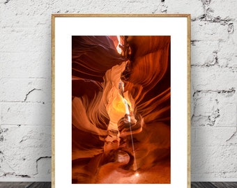 Antelope Canyon Fotodruck Fotografie, Wand Kunst Dekor, Arizona Canyons, Seite Arizona Fotografie, Slot Canyon