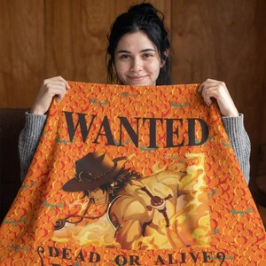 One Piece Wanted Blanket - Etsy