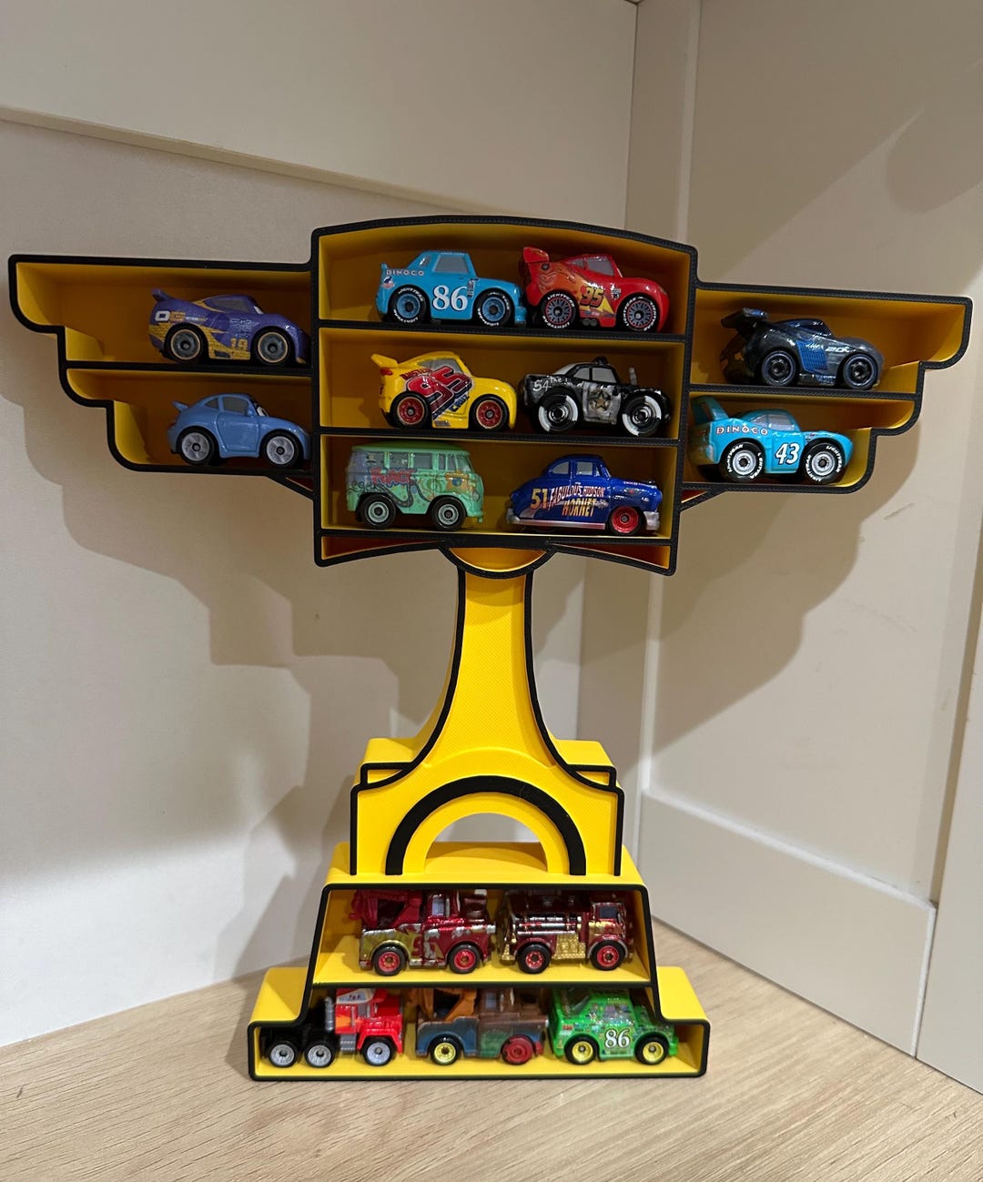 Piston Cup Wall Shelf for Mini Cars | Kids Room Organizer - Etsy