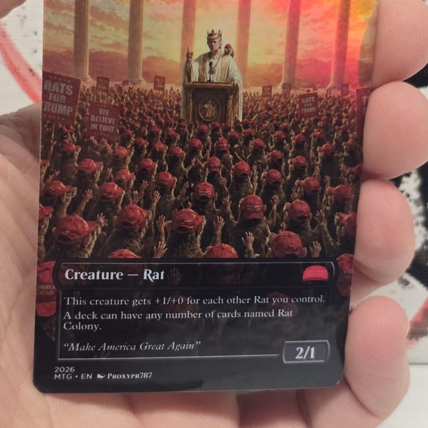 Rat Colony (Rat army image) Full Art Foil MAGA custom proxy card