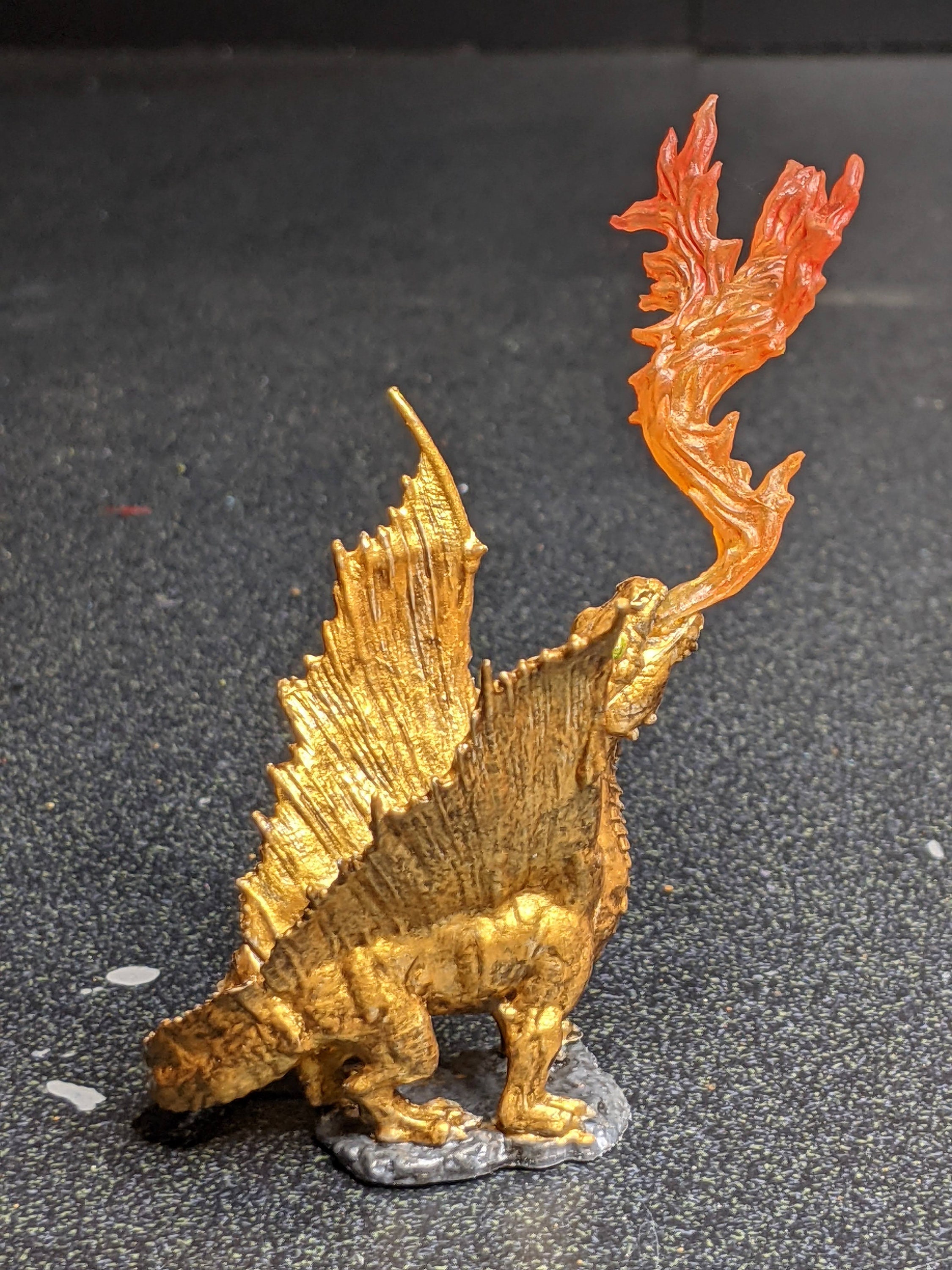 Dungeons and Dragons D&D Miniature Figure Gold Dragonling | Etsy