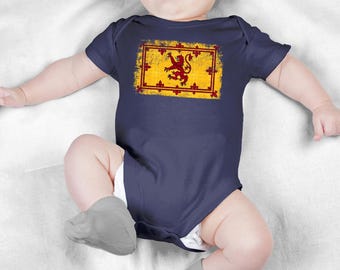 Chaleco de bebé con la bandera y el escudo de armas de Escocia, body de bebé con el escudo de Escocia, regalos para eventos deportivos, camiseta de fútbol para niñas o niños.