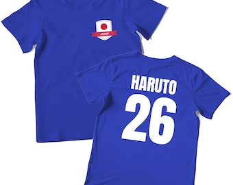 Personalized Japan Soccer T shirt For Kids, Custom Japan Shirt for Him or Her, Japan Top, Japanese Customized Flag 2026 Cotton Tee