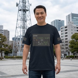 Schwarzes Vatertag T-Shirt mit Code | "Bester Papa" Geschenk | "Dad Code" Design | Lässiges Herren Shirt