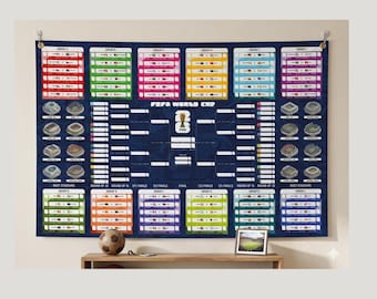 Calendario del Mundial 2026 en PDF, póster imprimible para pared, cuadro de eliminatorias de fútbol, póster del Mundial de fútbol, calendario de partidos de fútbol, tabla de partidos de fútbol