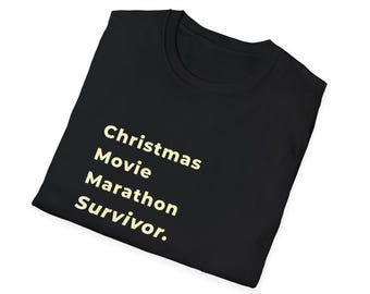 Christmas Movie Marathon Survivor Shirt, Cozy Holiday Movie Tee, Christmas in July Shirt, Festive Graphic Tee