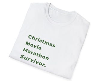 Christmas Movie Marathon Survivor Shirt, Cozy Holiday Movie Tee, Christmas in July Shirt, Festive Graphic Tee