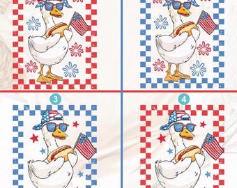 Camiseta patriótica del ganso, camiseta del 4 de julio, camiseta americana divertida, camiseta para barbacoa de verano, camiseta del ganso de EE. UU., camiseta roja, blanca y azul, estilo Comfort Colors