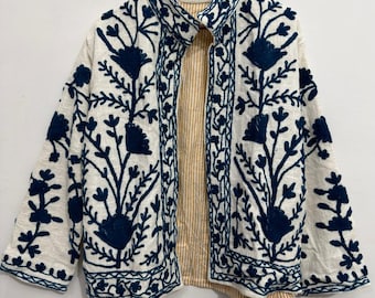Boho Embroidery Suzani TNT Jacket: Cotton Embroidered Jacket