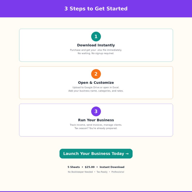Paquete de hojas de cálculo para pequeñas empresas: contabilidad, facturación, CRM, seguimiento de proyectos, preparación de impuestos, Google Sheets y Excel. imagen 4
