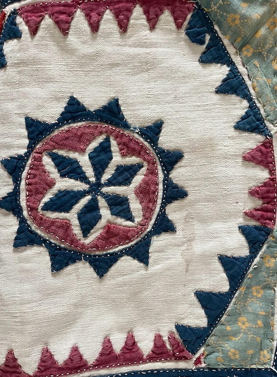 Vintage Geometric Banjara Patchwork Textile Jacke… - image 10