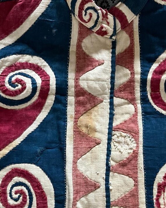 Vintage Geometric Banjara Patchwork Textile Jacke… - image 8