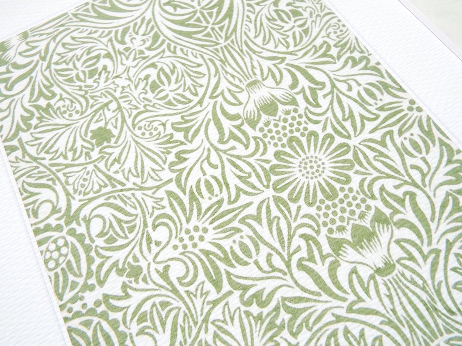 William Morris Sage Green Botanical Wallpaper Pattern 4 - Etsy