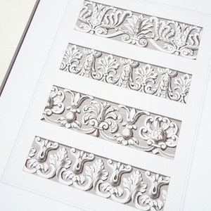 Architectural Print of Decorative Architectural Detail in Sepia 10 on Watercolor Paper