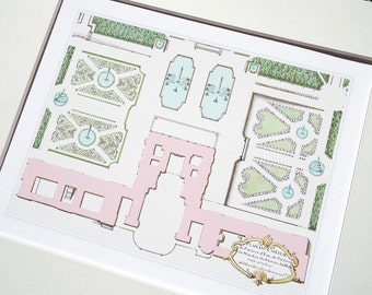 French Antique Garden Plan Detail Of Chateau De Petit Bourg 4 Etsy