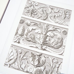 Architectural Print of Decorative Architectural Detail in Sepia 3 on Watercolor Paper
