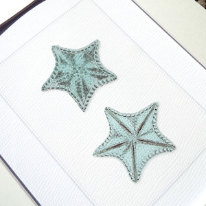 Ocean Blue Starfish Archival Print on Watercolor Paper