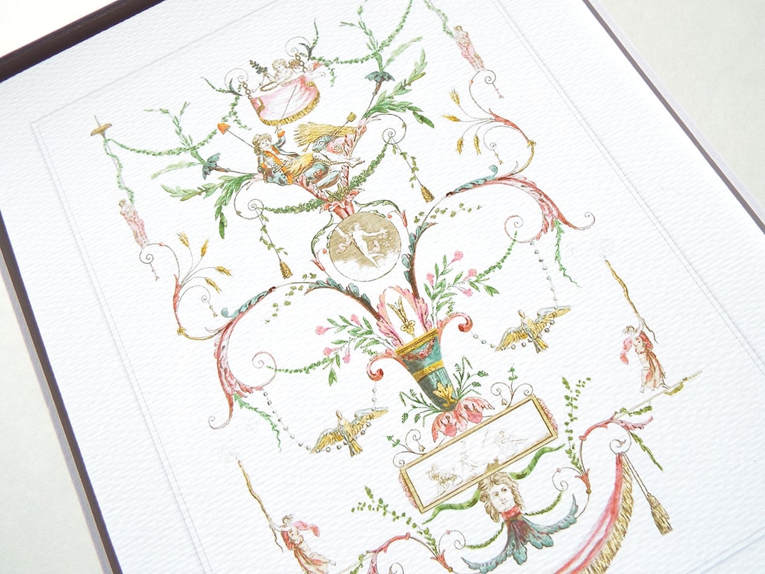 Antique French Decorative Pattern 1 Fine Art Print on Archival ...