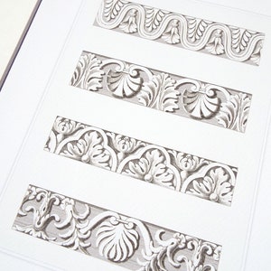 Architectural Print of Decorative Architectural Detail in Sepia 11 on Watercolor Paper