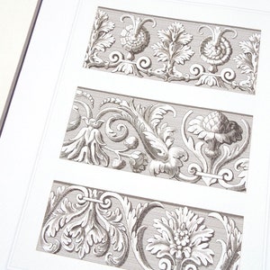 Architectural Print of Decorative Architectural Detail in Sepia 2 on Watercolor Paper